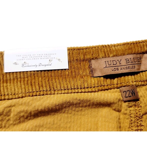 Judy Blue High Rise Camel Corduroy Bootcut Pant Women's 22W Stretch #AR88521 NWT - Picture 12 of 16
